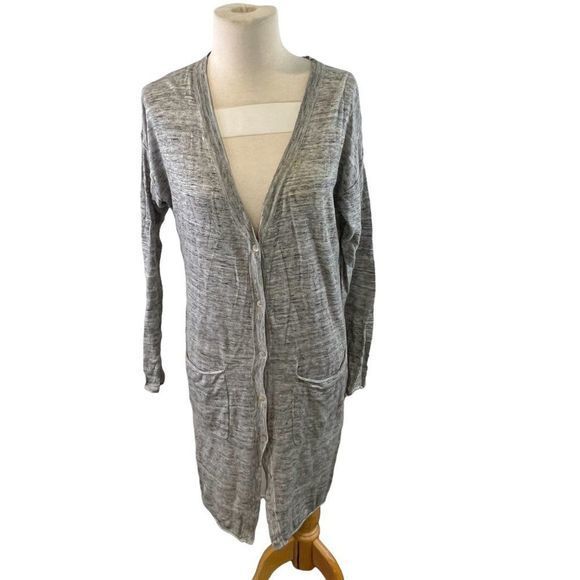 🌿4/$35🌿‎ H&M Grey Long Button Down Cardigan (XS) - Picture 10 of 10
